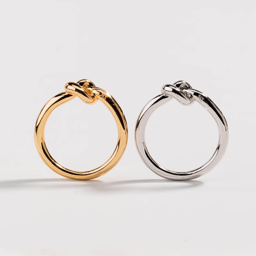 Love Knot Ring Commitment Ring for Women in Gold or Silver