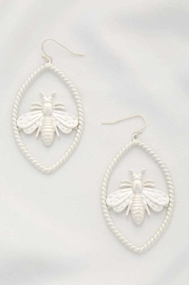 Bee Marquise Shape Dangle Earring