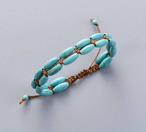 Exclusive Stone Cord Braided Bracelet Boho