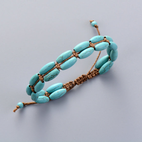 Exclusive Stone Cord Braided Bracelet Boho