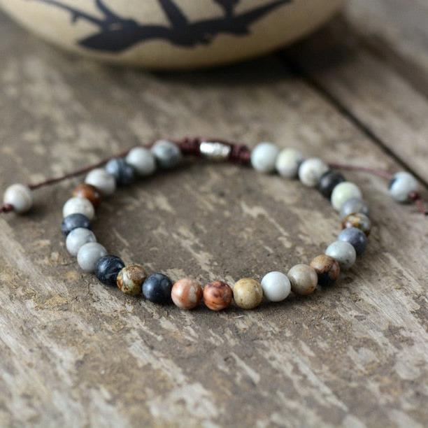 Mens Bracelets 2018 6MM Natural Stones Beaded