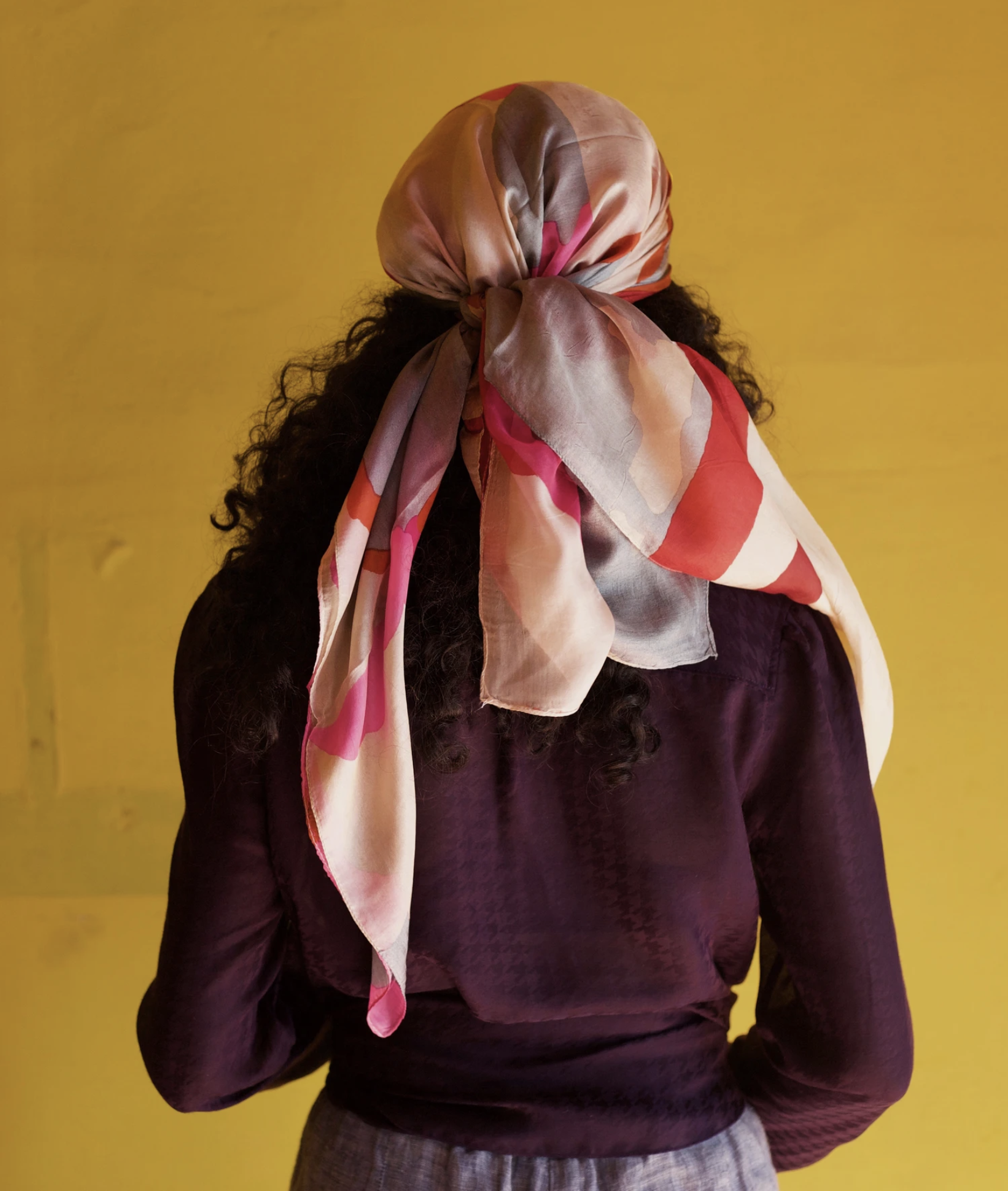 Upcycled Silk Head/ Face Mask Scarf