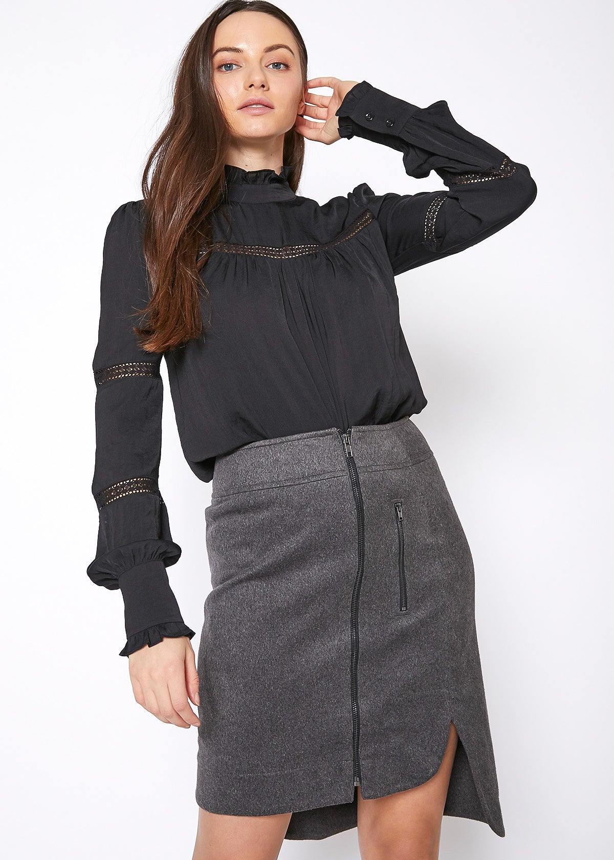 Women's Zip Front Skirt