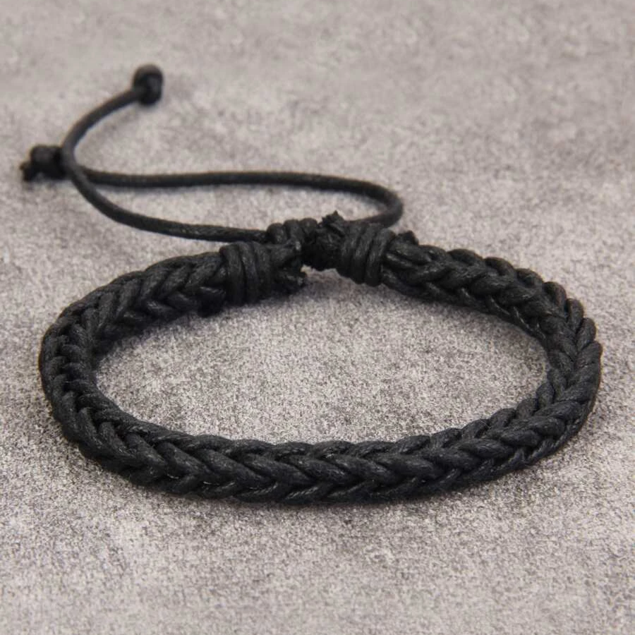 Men Solid Braided Bracelet