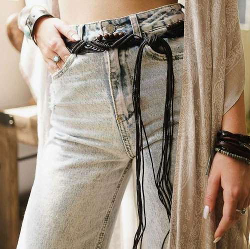 Bohemian Braided Bead Belt