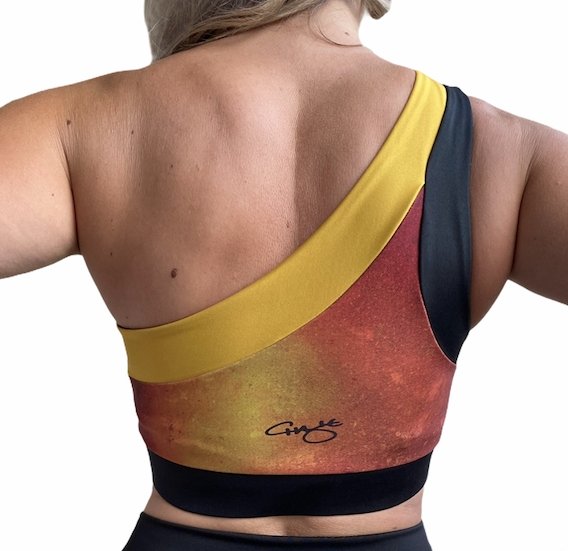 Fire Sports Bra - One Shoulder