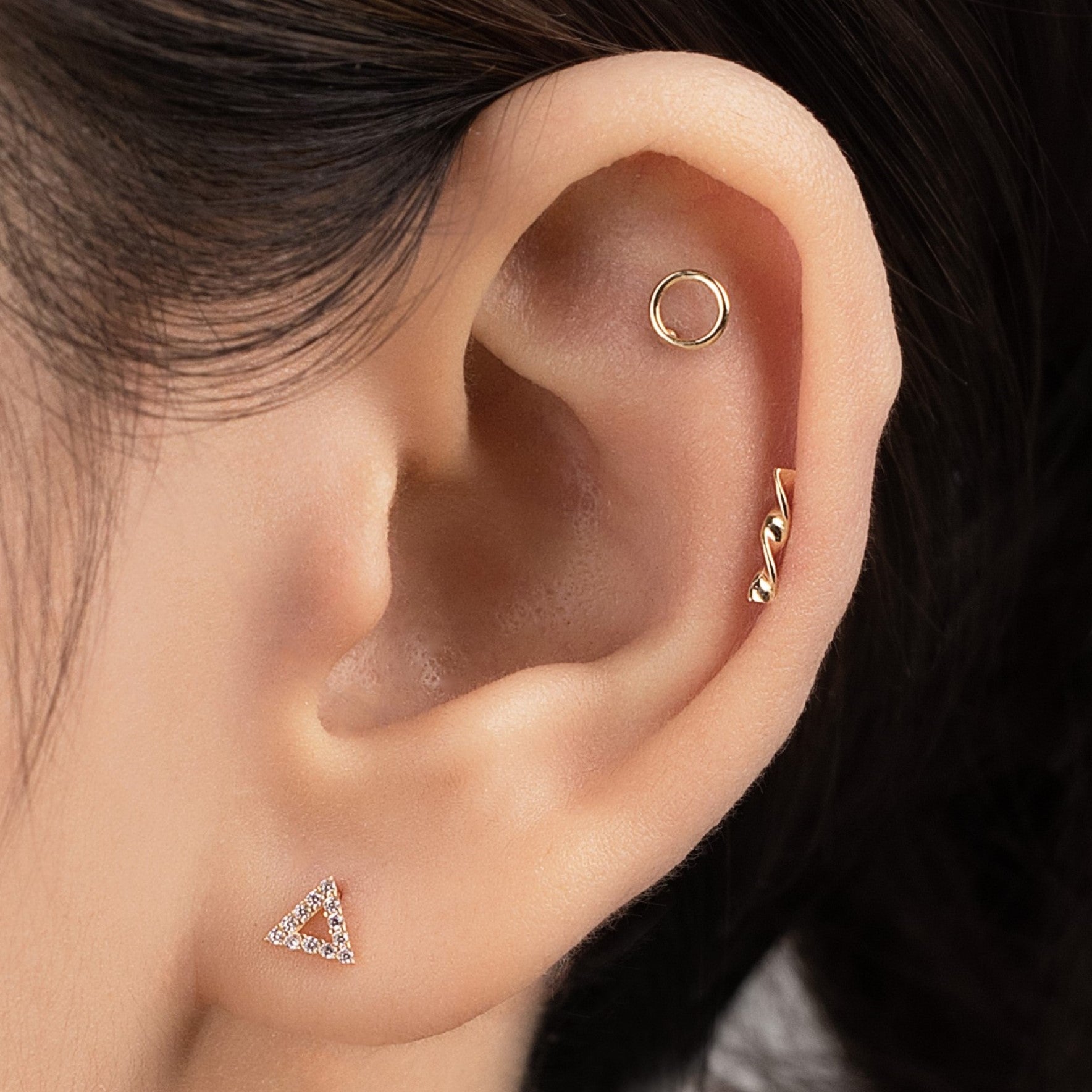 14K (58.5%) SOLID GOLD POUNDIE PIERCING