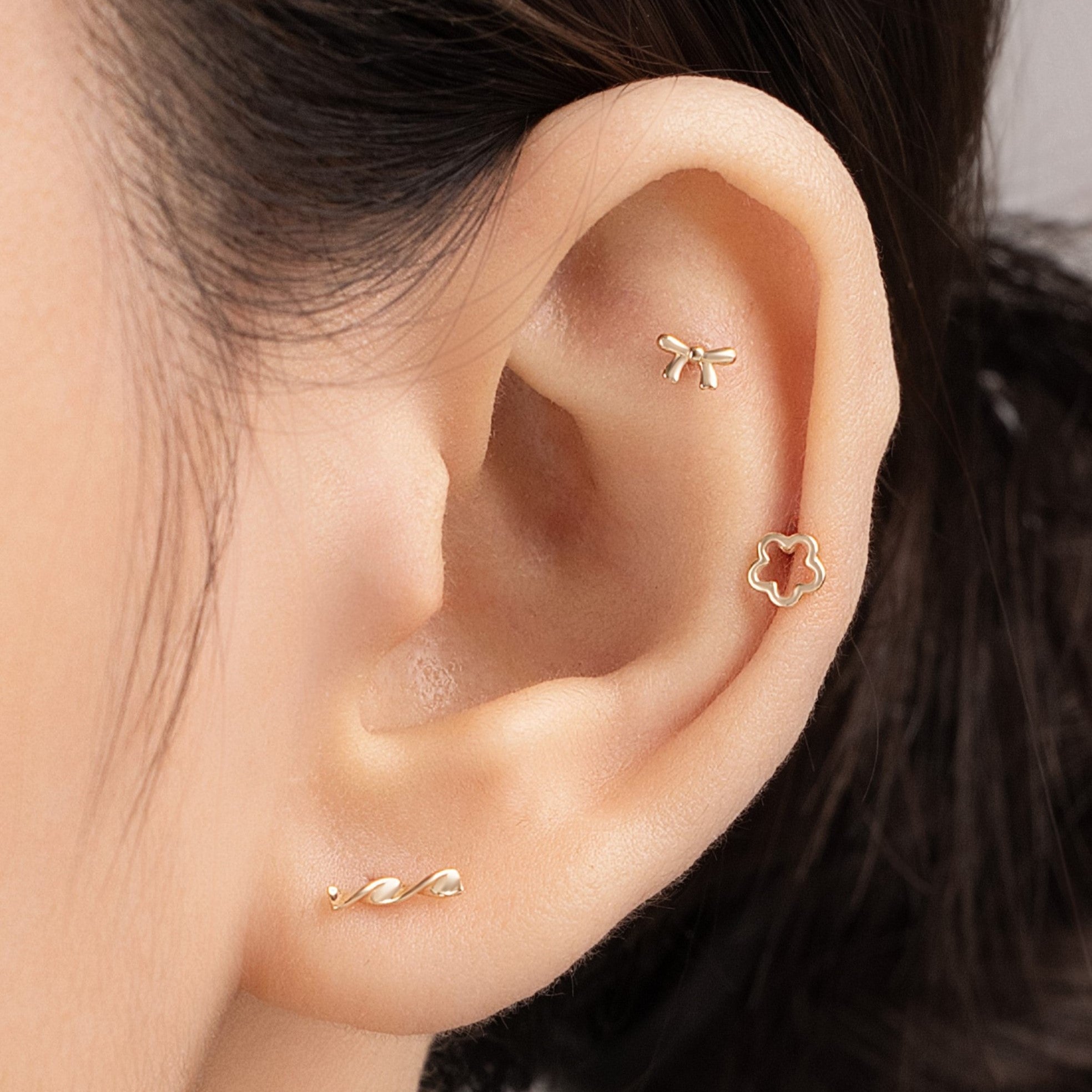 14K (58.5%) SOLID GOLD KEELIN PIERCING