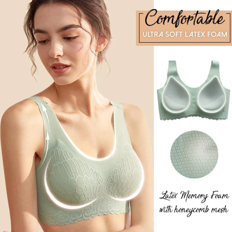 Thai Latex Bra Women 5D Contours Bra Soft Seamless Lace Bra