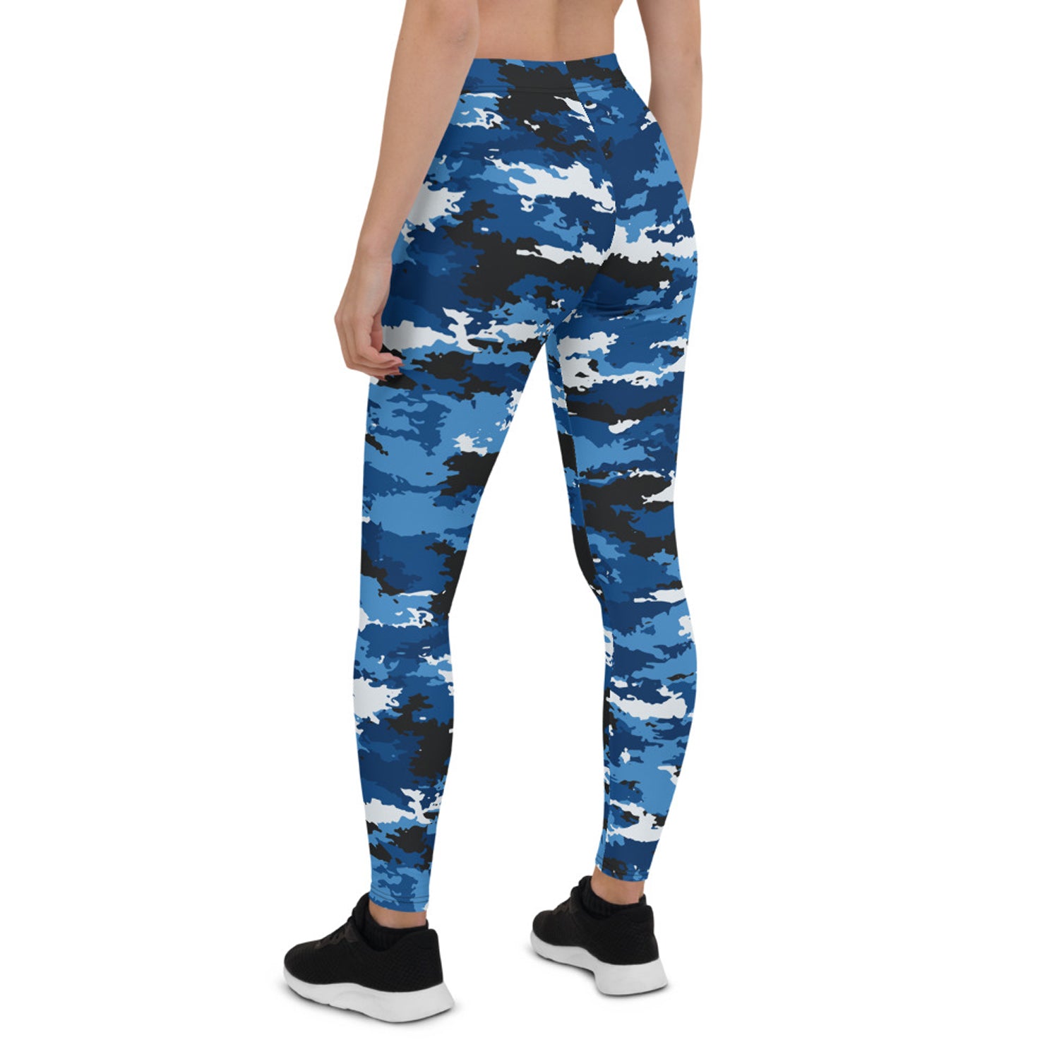 Blue Camo Sports Leggings