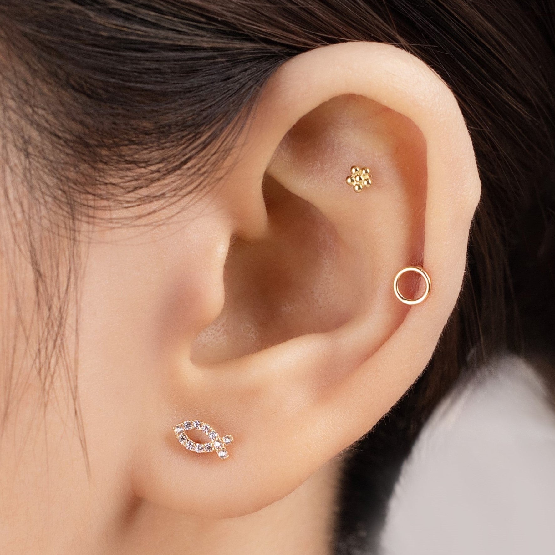 14K (58.5%) SOLID GOLD POUNDIE PIERCING