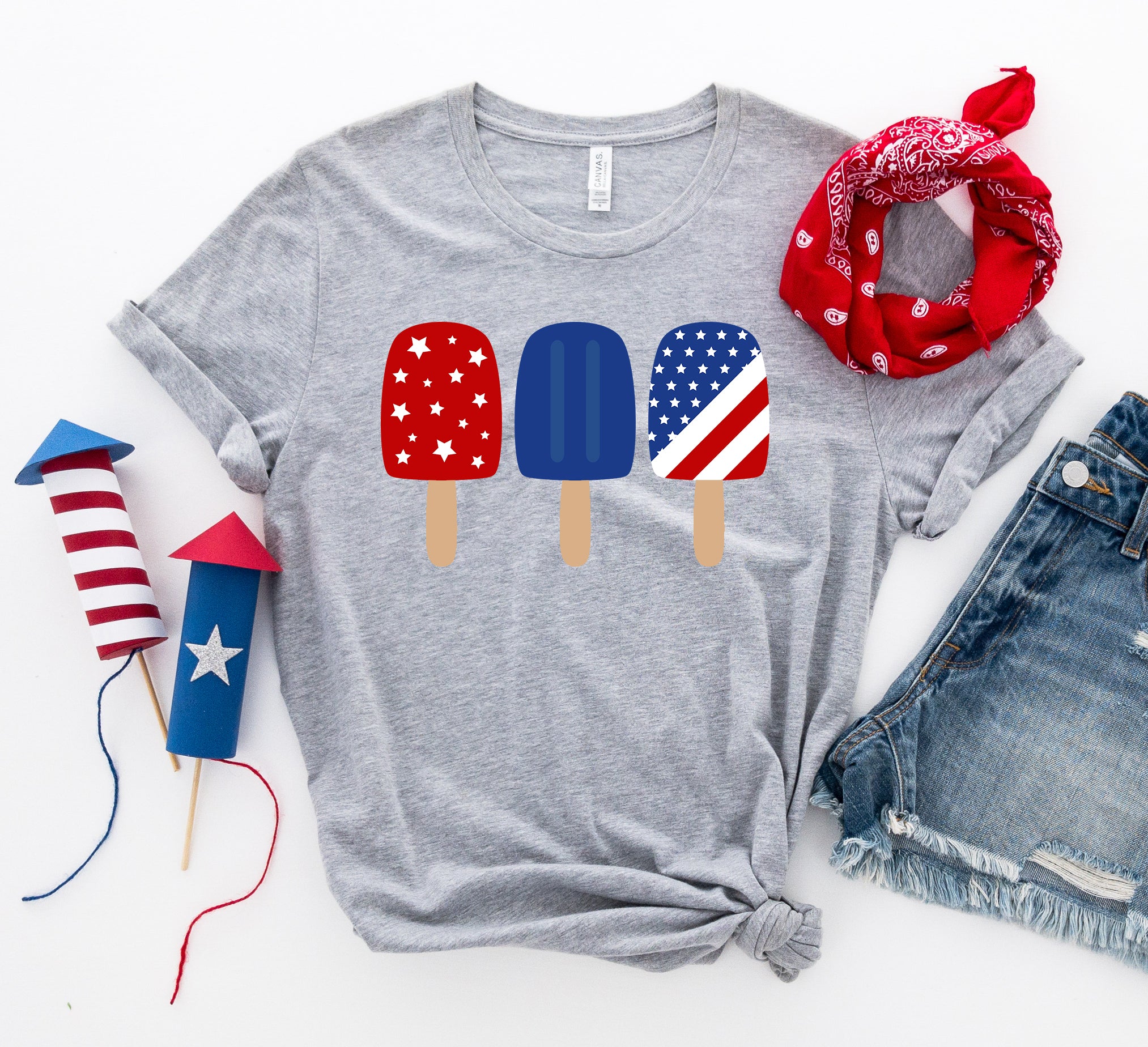 4th of July Popsicles T-shirt