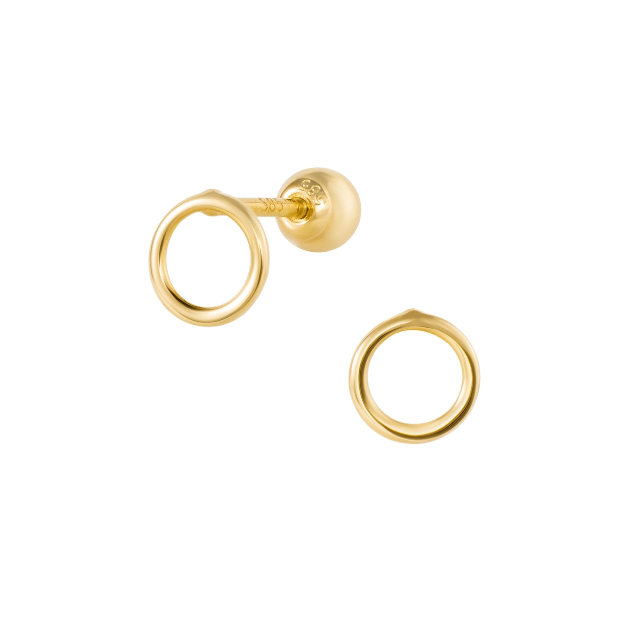 14K (58.5%) SOLID GOLD POUNDIE PIERCING