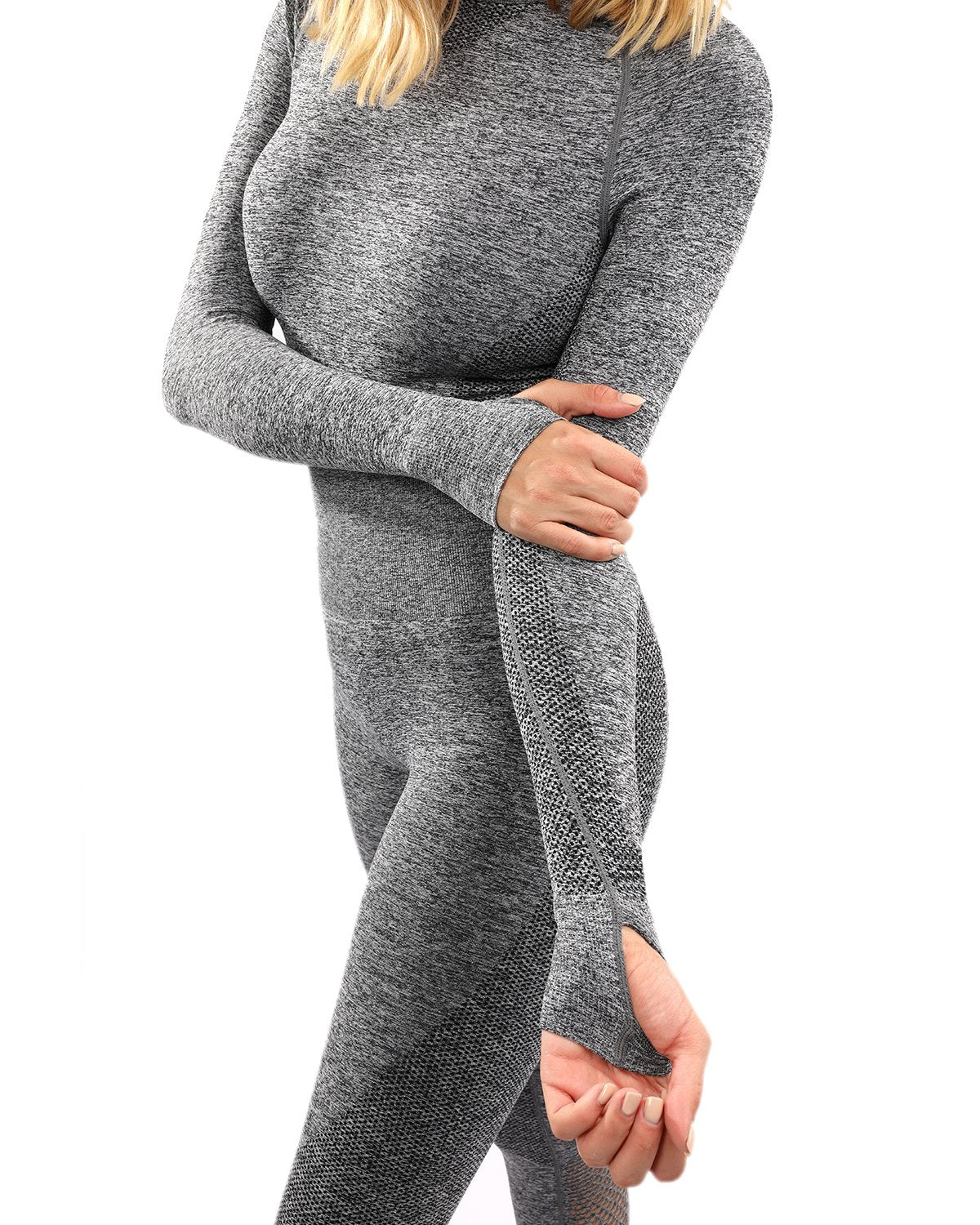 Cadrina Seamless Sports Top - Grey