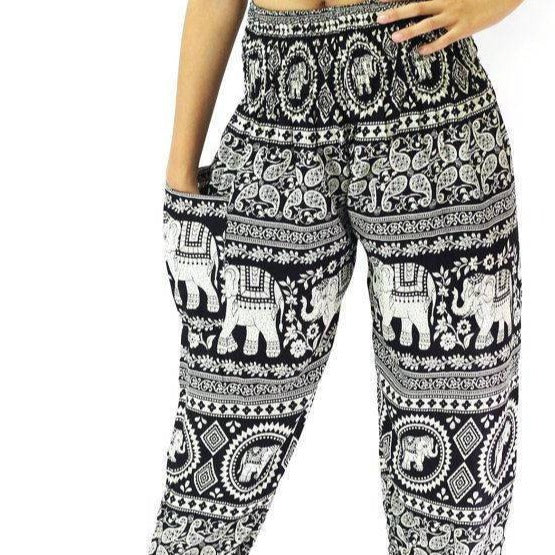 Animal Print High-Waist Rayon Pant