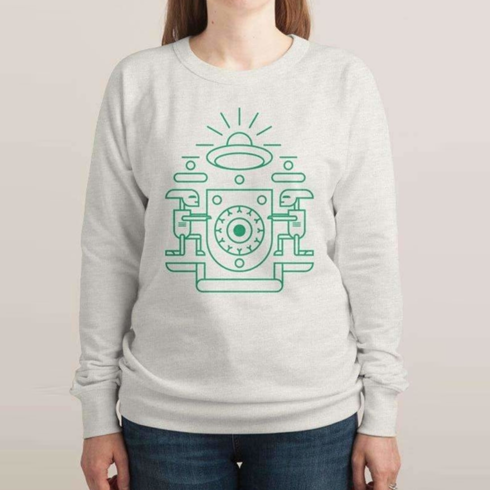 Ufo Watchers Women Printed Sweat Shirt