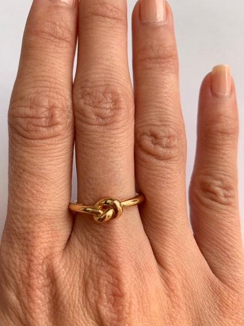 Love Knot Ring Commitment Ring for Women in Gold or Silver